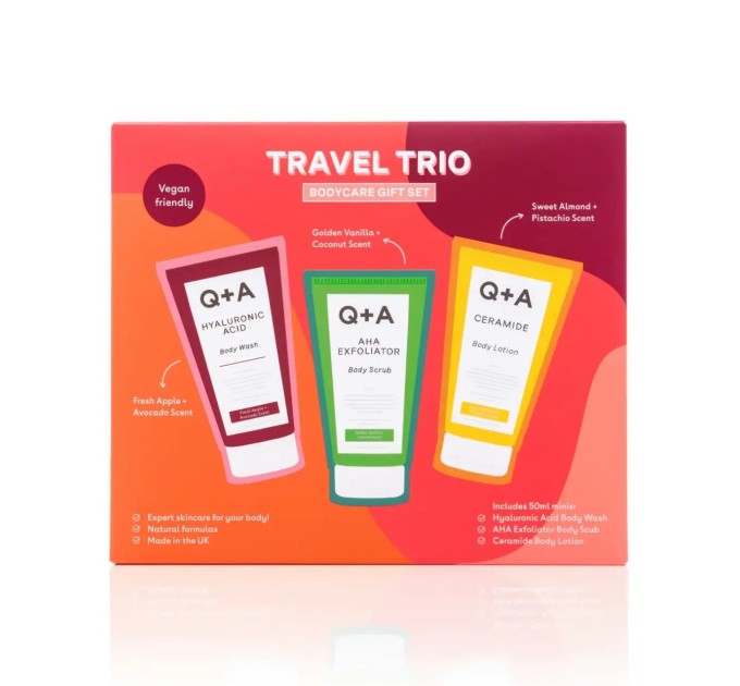 Идеальный набор для путешествий: Подарочный набор Q+A Travel Trio 3х50 ml на agon-v.com.ua