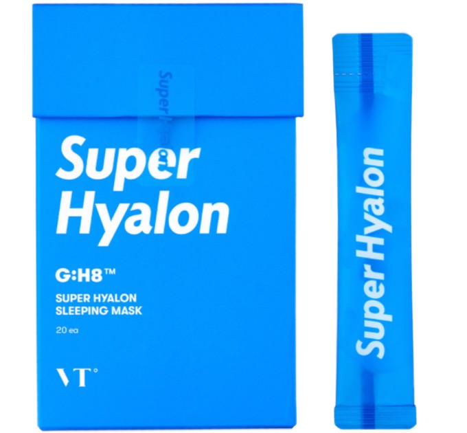 Набор увлажняющих ночных масок VT Cosmetics Super Hyalon Sleeping Mask: интенсивный уход за лицом в 20 удобных саше!