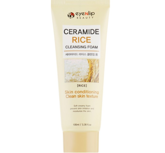 Освежающее умывание с рисом: Eyenlip Ceramide Rice Cleansing Foam 100 мл