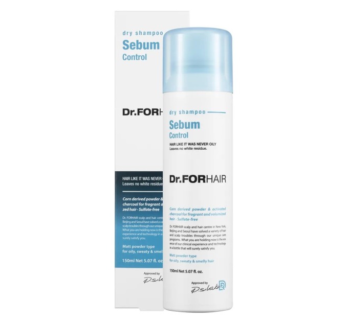 Освіжіть волосся за допомогою Dr.FORHAIR Sebum Dry Shampoo.