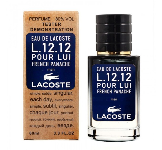 Изысканный тестер Lacoste Eau De Lacoste L.12.12 Pour Elle French Panache Man - выбор настоящего ценителя