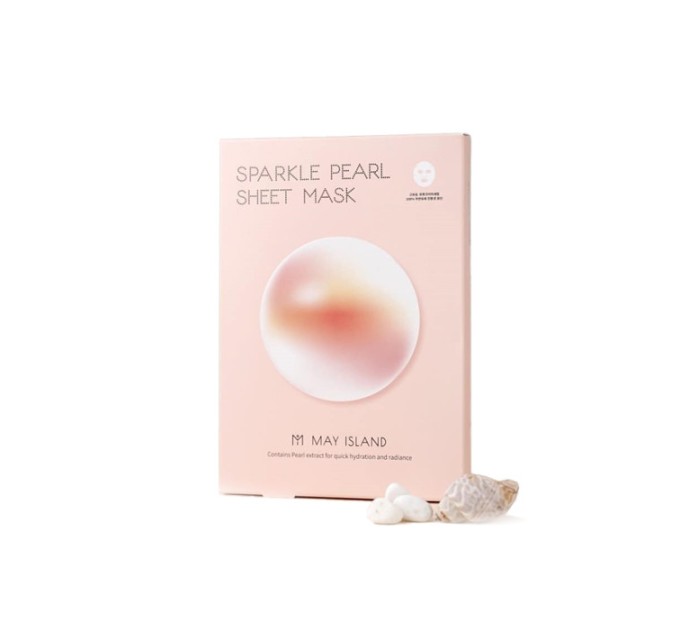 Увлажняющая тканевая маска с жемчугом для лица May Island Sparkle Pearl Sheet Mask 30 мл