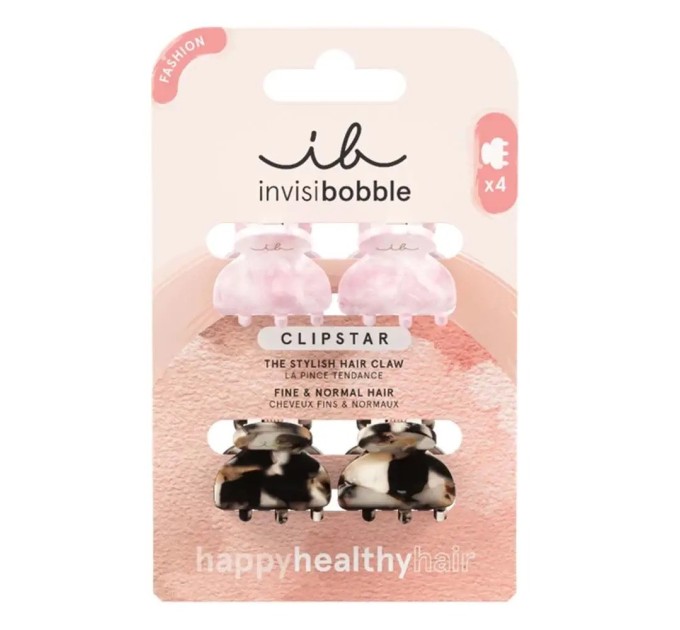 Заколка для волос invisibobble CLIPSTAR Petit Four - 4 шт: стиль и удобство.