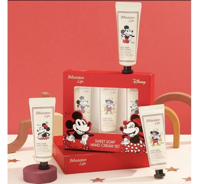 Набор кремов для рук JMsolution Life Disney Sweet Soap Hand Cream Set 3х50 ml - нежное увлажнение и защита