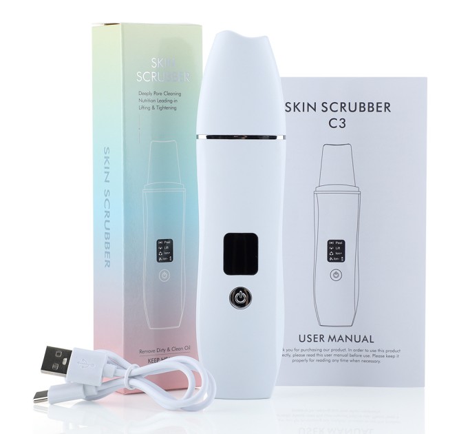 Эффективная чистка лица с помощью Ultrasonic Skin Scrubber С3