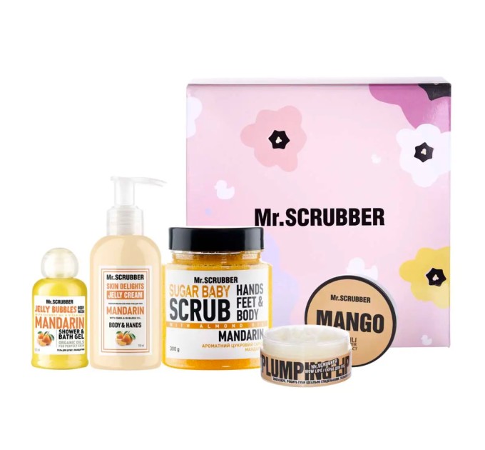 Подарочный набор косметики по уходу для лица и тела Mr.Scrubber Orange Care 4 шт (Mr 0284)