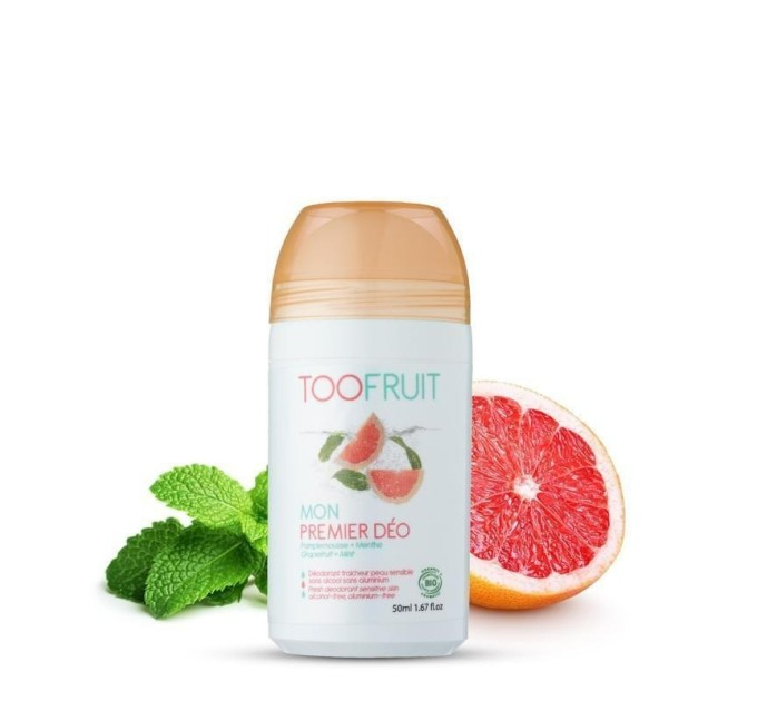 Детский дезодорант TOOFRUIT с грейпфрутом и мятой - 30 мл.