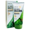 Солнцезащитный крем с муцином улитка Lebelage Anti-Wrinkle Gold Snail Sun Cream SPF50+/PA+++ 70 мл (8809317114675)