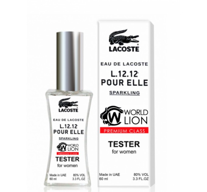 Обзор тестера Lacoste L.12.12 pour Elle Sparkling - Tester 60ml на сайте agon-v.com.ua