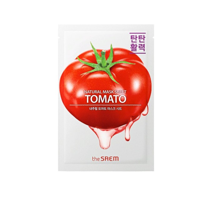 Тканева маска з екстрактом томата The Saem Natural Tomato Mask Sheet 21 мл (8806164160442): короткий огляд