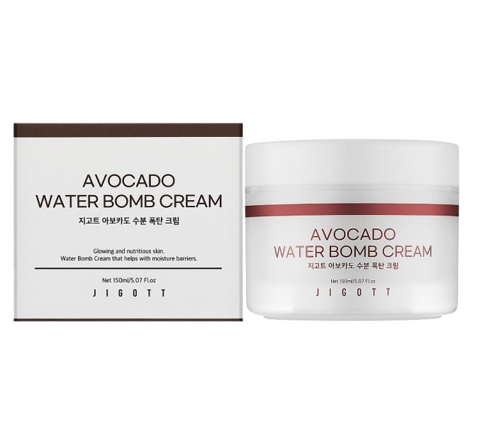 Увлажняющий крем для лица Авокадо Avocado Water Bomb Cream Jigott 150 мл (8809541282898)