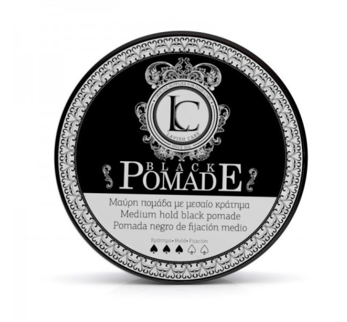 Помада Lavish Care Black Pomade: стильный уход для волос с средней фиксацией, 100 мл