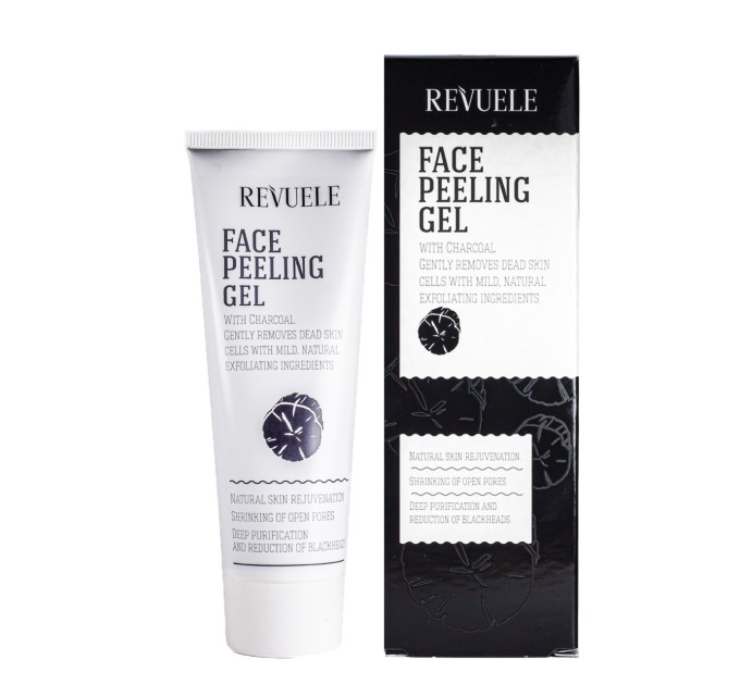 Гель пилинг для лица REVUELE Face Peeling Gel With Charcoal с углем 80 мл (5060565100084)