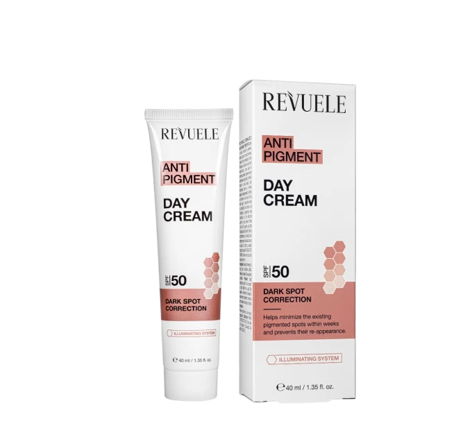Крем для Лица REVUELE Anti Pigment с SPF 50 - Эффективное Отбеливание и Защита от Пигментации 40 мл