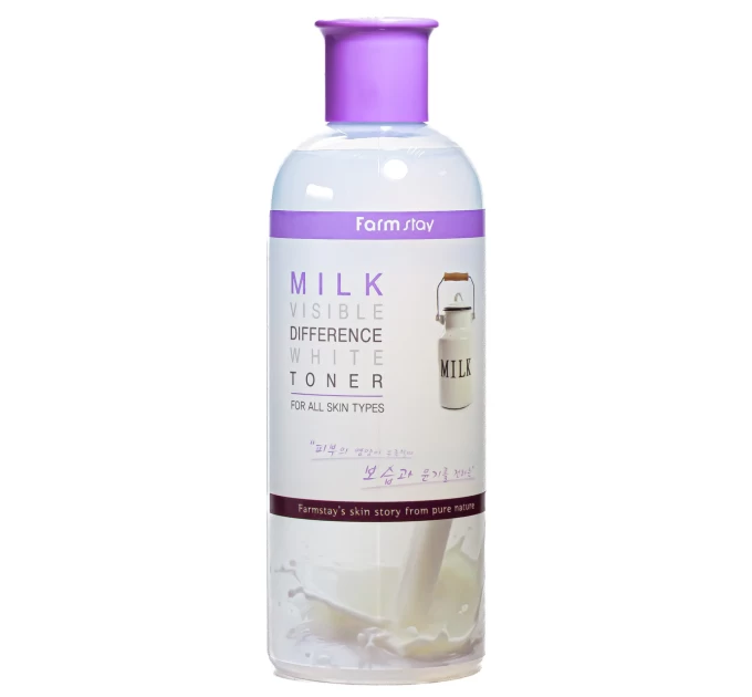 Укрепляющий тонер для лица FarmStay Milk Visible Difference Moisture 350 мл - секрет молодости и увлажнения