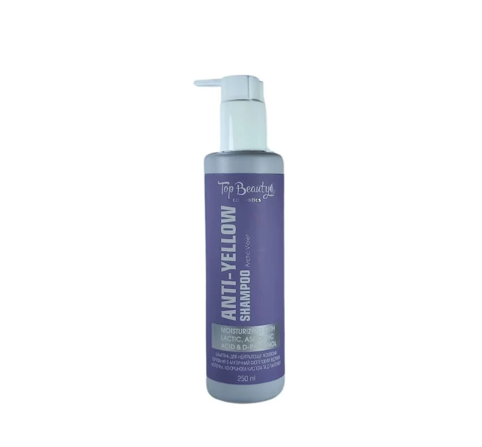 Шампунь Top Beauty Anti-Yellow 250 мл: Фиолетовое Ультра-Решение для Блонд Волос TB-10379