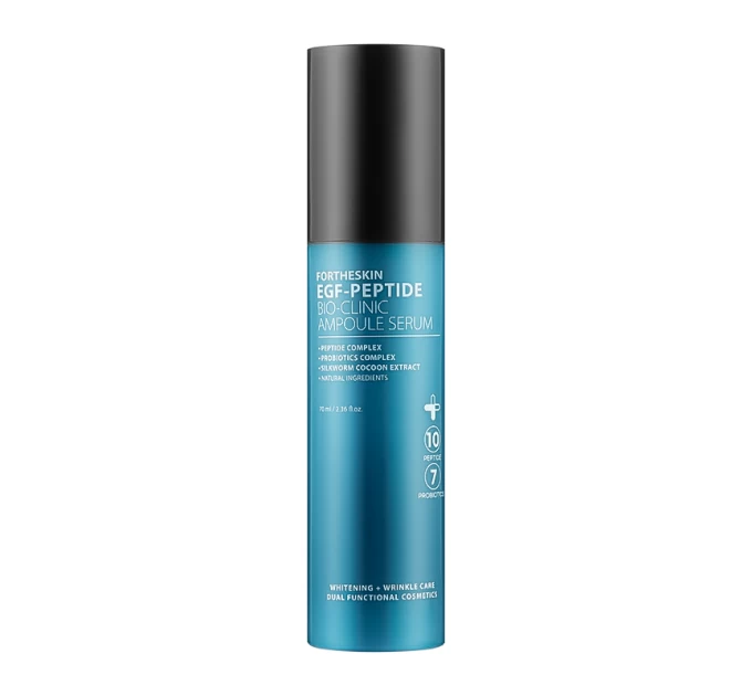 Антивозрастная сыворотка для лица Fortheskin EGF Peptide Bio Clinic Ampoule Serum 70 мл: обновление кожи в каждом флаконе