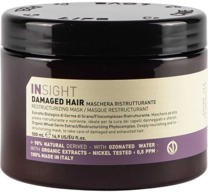Маска для поврежденных волос Insight Damaged Hair 500 мл – восстановление и блеск от Агонь-В