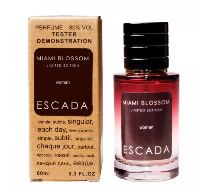 Очаруйтесь ароматом Escada Miami Blossom - Selective Tester 60ml на AGON-V.com.ua!