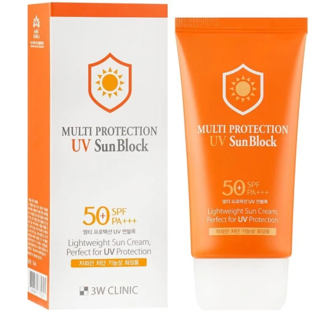 Солнцезащитный крем 3W Clinic Multi Protection UV Sun Block SPF 50+ 70 мл купить в Агонь-В