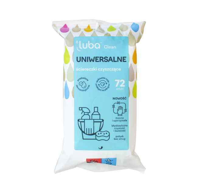 Универсальные влажные салфетки Luba CLEAN 72 шт - идеальное решение для безупречной уборки