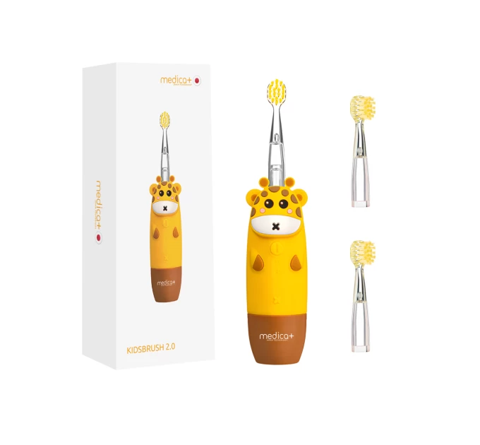 Дитяча зубна щітка Medica+ KidsBrush 2.0 Жовта: ідеальний вибір для маленьких героїв