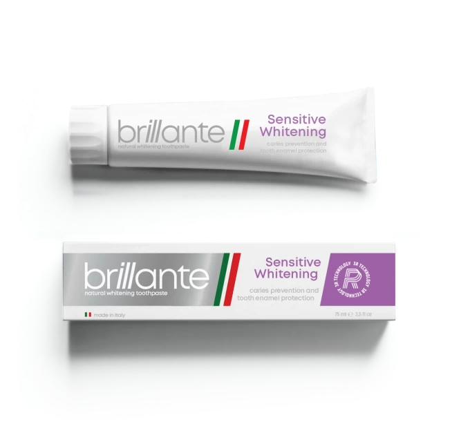 Зубная паста Brillante Sensitive Whitening 75 мл: Эффективная профилактика кариеса и отбеливание