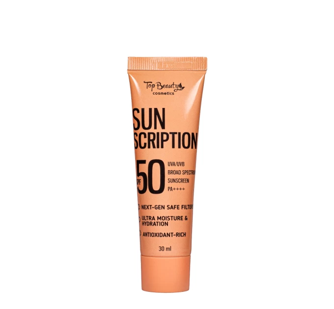 Крем солнцезащитный для лица Top Beauty Sun Scription SPF 50 PA++++ 30 мл (TB-9932) – защита и уход в одном флаконе