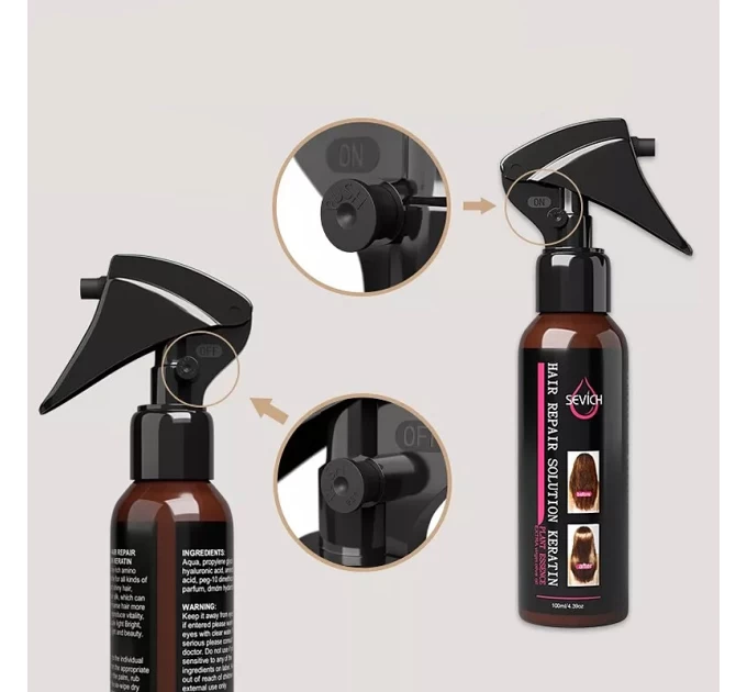 Восстанавливающий спрей Sevich Hair Repair Solution Keratin 100 мл: возвращение силы и блеска волосам