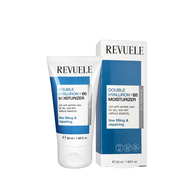Крем для лица REVUELE Double Hyaluron + B5 50 мл - Интенсивное увлажнение с гиалуроновой кислотой