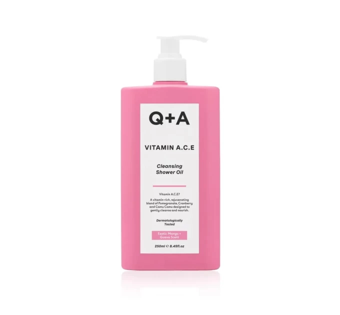 Q+A Vitamin ACE Shower Oil: Витаминизированное масло для чистоты и здоровья кожи
