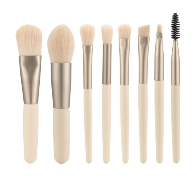Набор мини кистей для макияжа R&G Travel Set Beige 8 шт.