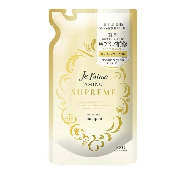 Шампунь Je l'aime Amino Supreme (Satin Sleek) с ароматом розы и жасмина - нежность и блеск в каждой капле