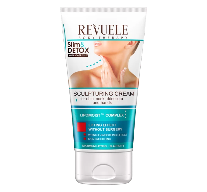 Скульптурирующий Крем REVUELE Slim & Detox для Идеального Подбородка, Шеи и Декольте 150 мл - Артикул 3800225901420 на Агонь-В