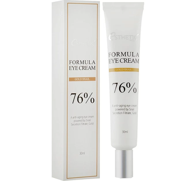 Ефективний крем для очей з муцином і золотом Formula Eye Cream Gold Snail 76% Esthetic House 30 мл - ваша шкіра засвітиться молодістю