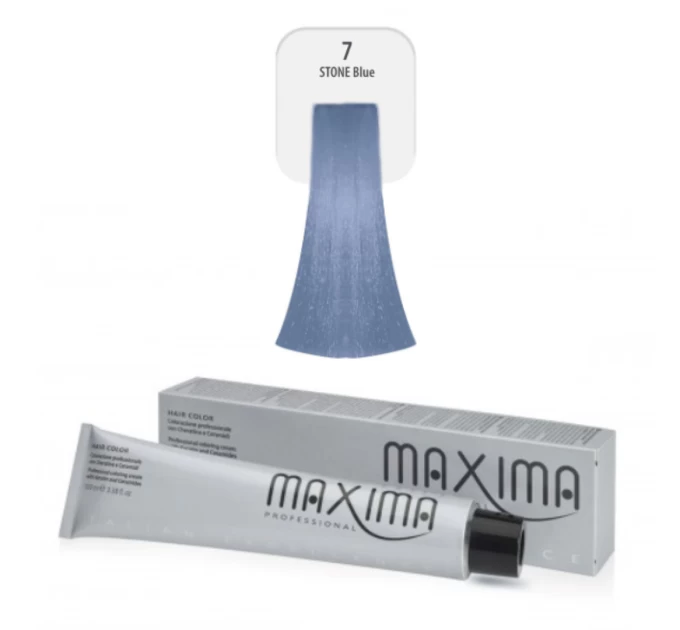 Изысканный металлический оттенок волос с Крем-краской Maxima Professional 7 - metallic stone blue 100 мл