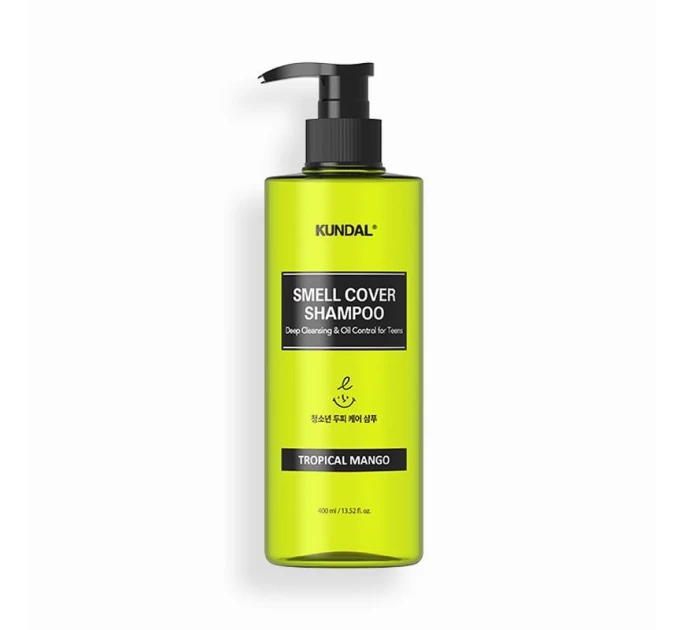 Шампунь для подростков против жирности с ароматом тропического манго All Day Smell Cover Teens Shampoo Kundal 400 мл