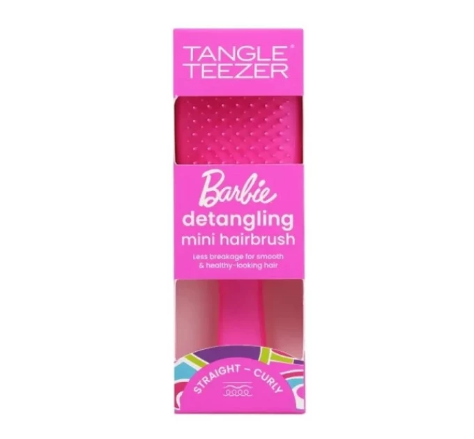 Удобная щетка для волос Tangle Teezer&Barbie Mini в розовом цвете