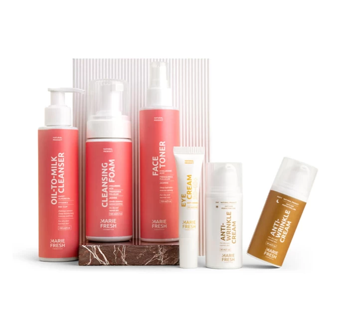 Набір комплексного догляду за зрілою сухою шкірою Marie Fresh cosmetics 6 шт.
