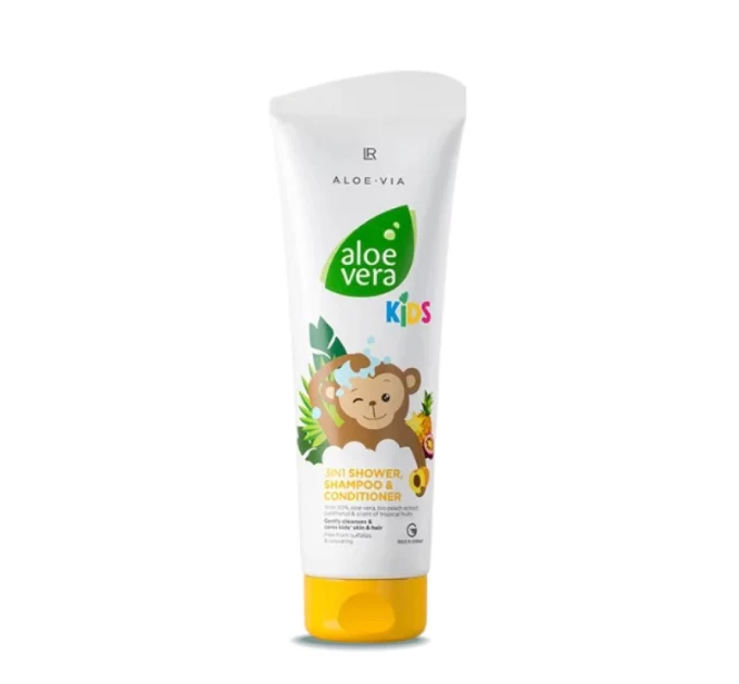 Детский шампунь-кондиционер для волос и тела LR Aloe Vera Kids 250 мл – забота о коже и волосах вашего ребенка