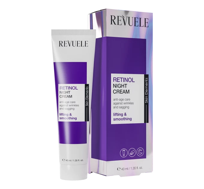 Нічний зволожуючий крем для обличчя REVUELE Retinol 40 мл - Інтенсивний догляд та омолодження