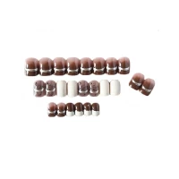 Накладные ногти с клеем Bananahall LK13481 коричневый 24 шт (A9974)