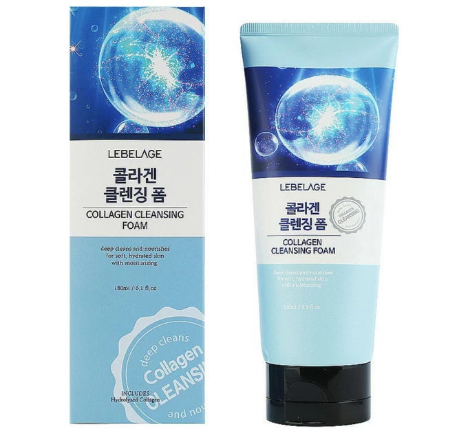 Lebelage Collagen Regeneration Cleansing Foam 180 мл – Пенка для Умывания с Коллагеном для Омоложения Кожи