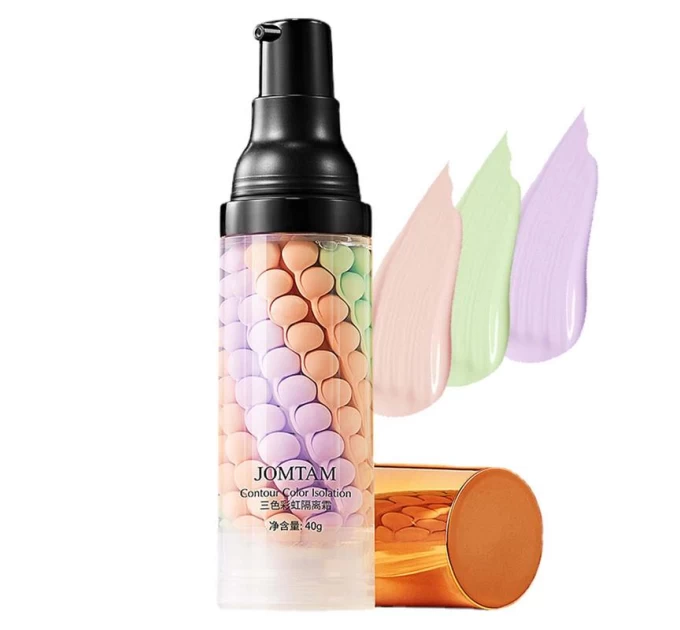 Трехцветный праймер Jomtam Contour Color Isolation 40 г - идеальное решение для многофункционального макияжа