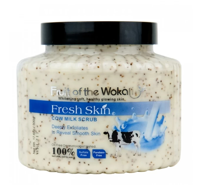 Скраб для тіла Wokali Fresh Skin Scrub Cow Milk WKL217 500 г - найкраще для вашої шкіри!