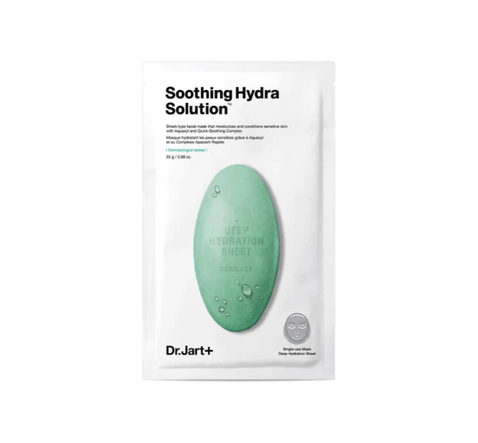 Увлажняющая тканевая маска с алоэ вера: Dr. Jart Water Jet Soothing Hydra Solution 25 мл