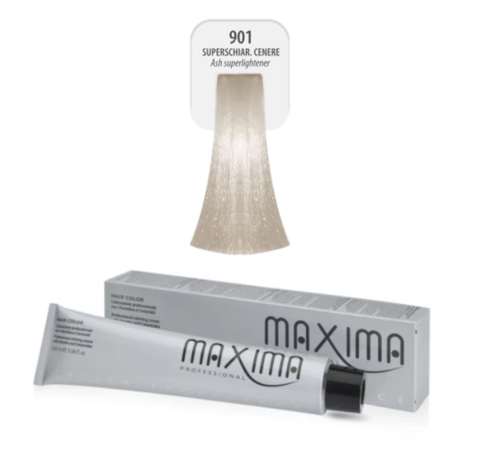 Максимум профессионализма: Крем-краска для волос Maxima Professional 901 - светлый пепельный блондин!