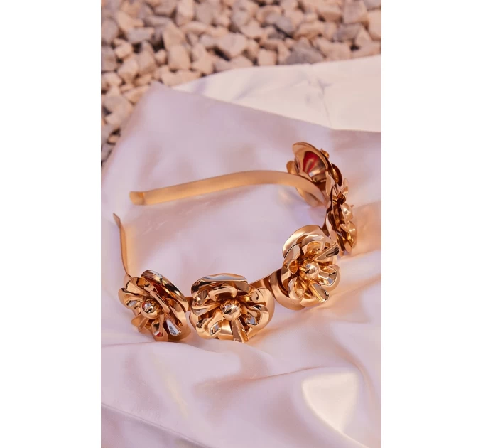 Обруч PrettyLittleThing One Size золотистий CND4174 - елегантний аксесуар для стильних образів