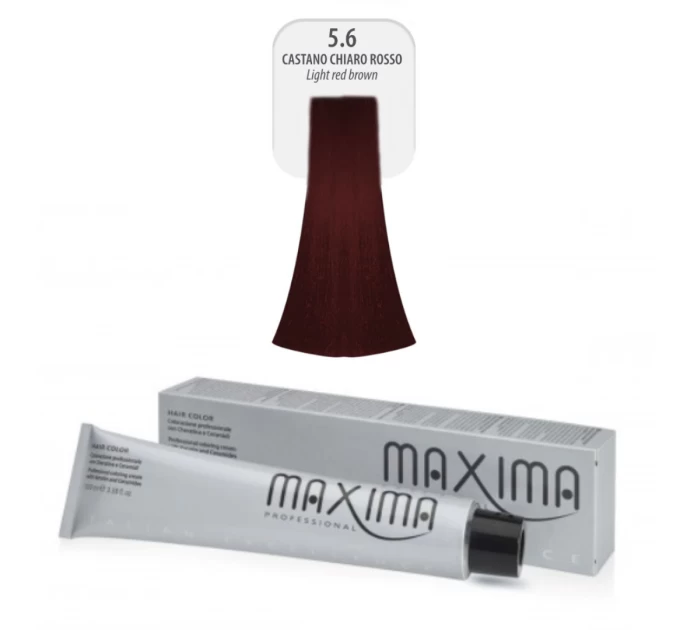 Крем-фарба для волосся Maxima Professional 5,6 - світло-червоний каштановий: інтенсивний колір та догляд від Agon V