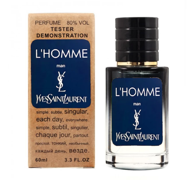 Тестер Yves Saint Laurent L`Homme - Вибірковий 60мл: чарівний аромат для справжніх чоловіків!